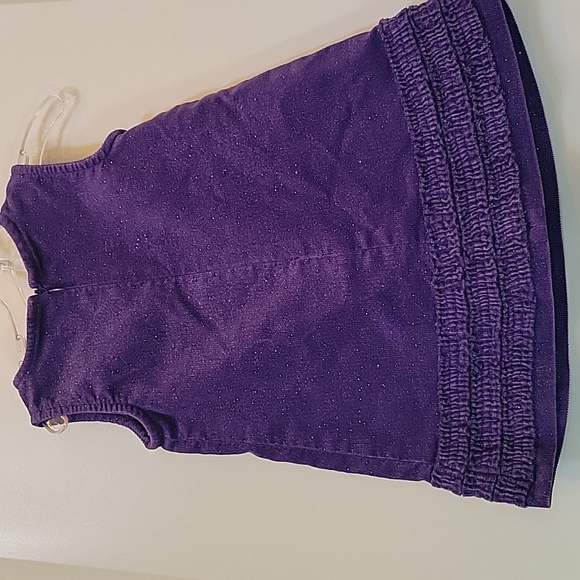 Purple Sparkle Ruffle Corduroy Girl Dress Size 12 Months By The Children's Place - Picture 6 of 9